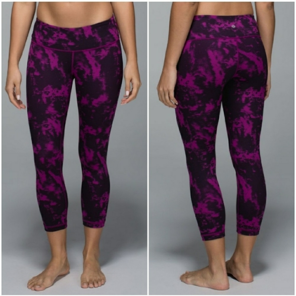 LULULEMON Wunder Under Crop II Full On Luon size 6